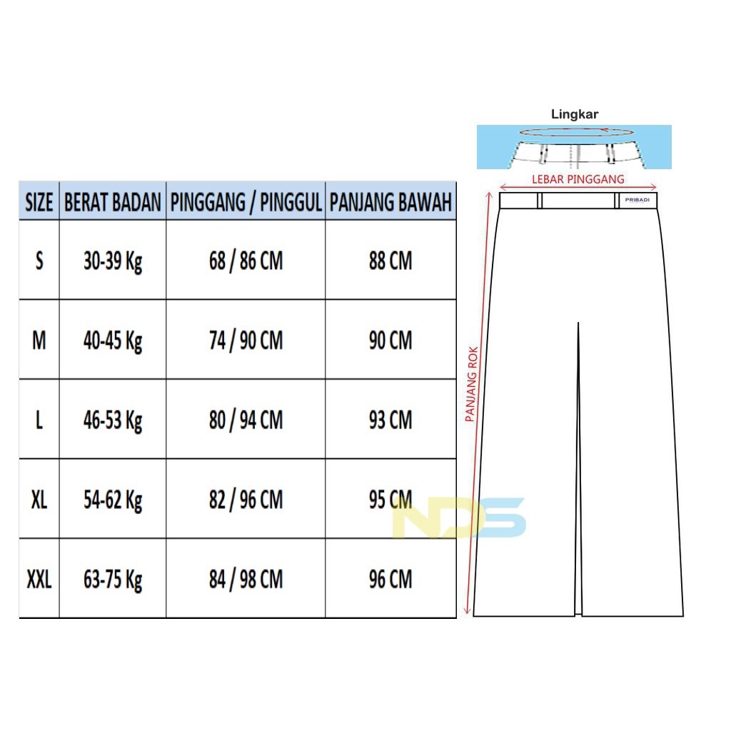 ROK SPAN MODEL A / A LINE / ROK KERJA / ROK SEKOLAH