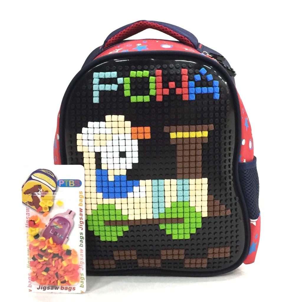 Tas Ransel Anak Powa Pixel 888 Original Kids Backpack - Skoola