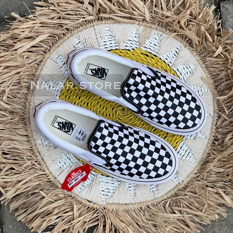 Vans Slip On Checkerboard Classic “premium quality” Pria Wanita