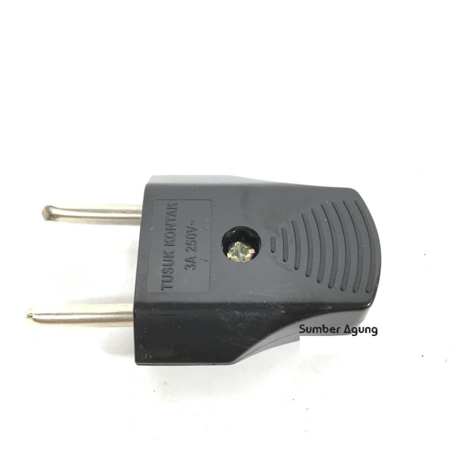 Linux LX881 Steker Gepeng Hitam Mini Seperti Broco 3A 250V Grosir Ecer