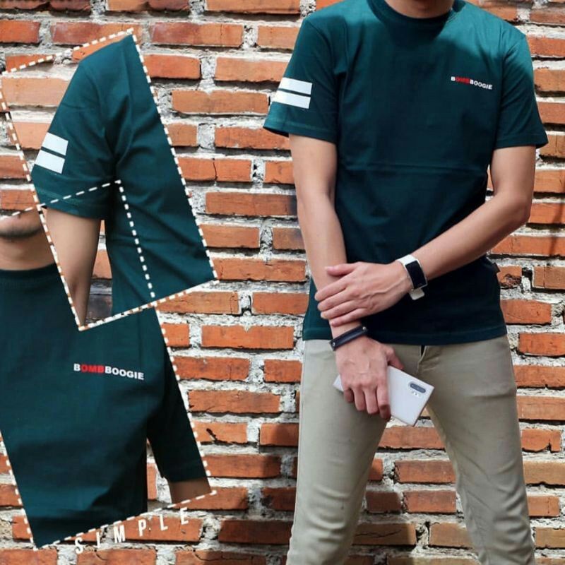 kaos boombogie original/kaos distro-Hijau baru