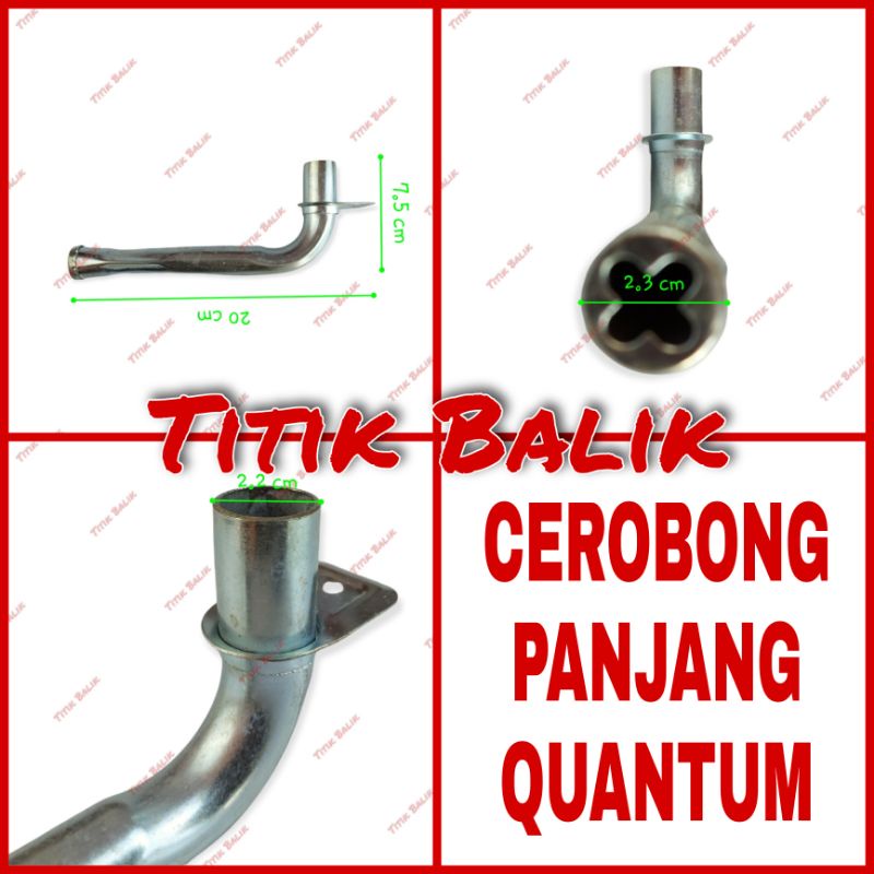 Cerobong Panjang Kompor Gas Quantum Pipa L Corong Api Quantum 1 Tungku