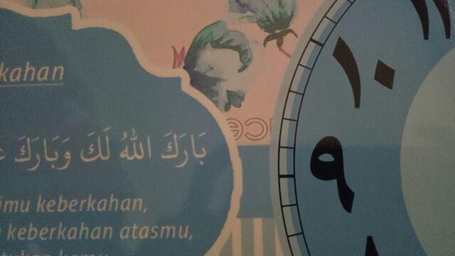 Custom Hiasan Jam Dinding Shabby Chic Ungu Untuk Kado Pernikahan Uk 30x40