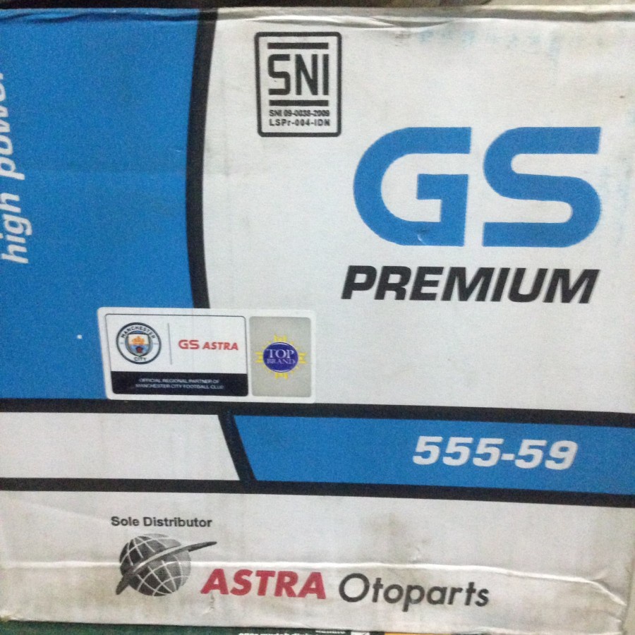 GS PREMIUM 55559 aki mobil bmw seri 3 chevrolet aveo optra cruze trax PEUGEOT 306 406 605