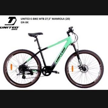 Sepeda mtb Listrik 27.5 United Manrola E bike