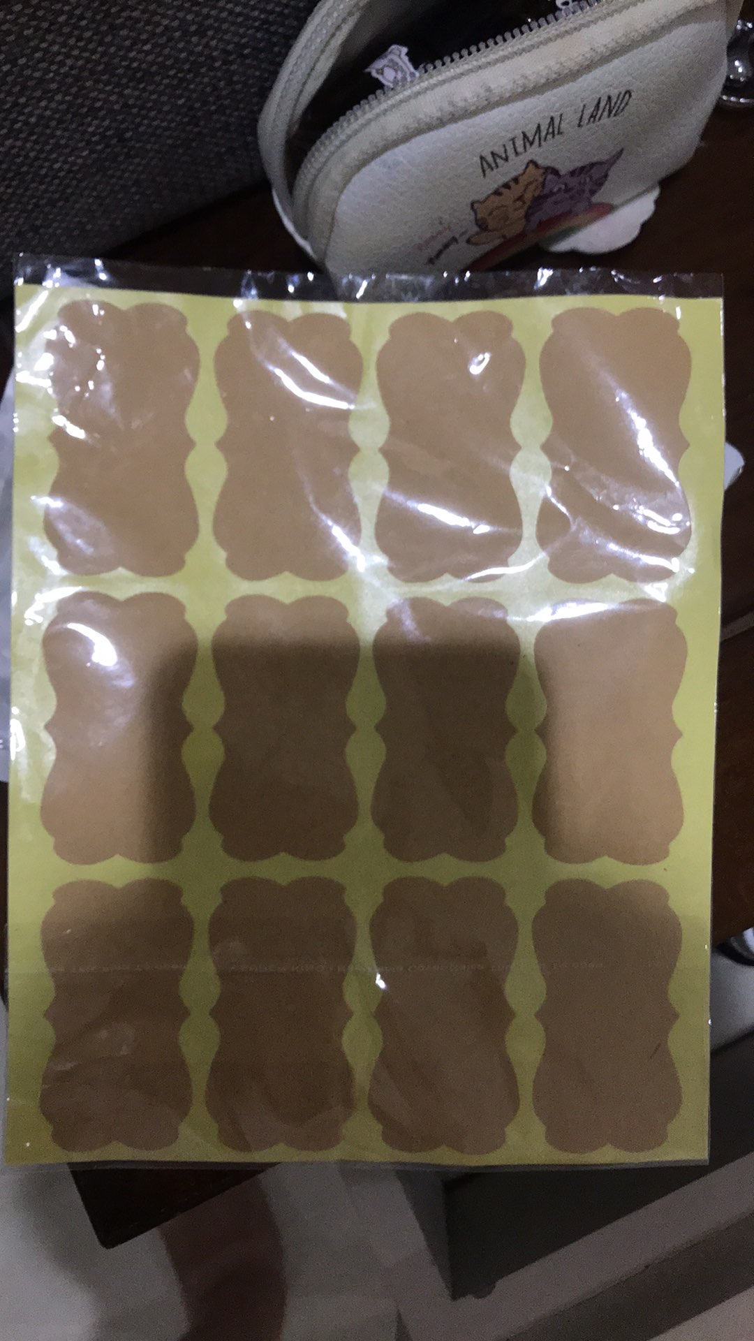 Sticker Label Botol Essential Oil Kertas Karton Vancy Coklat Stiker Kraf Toples Wadah Bumbu Dapur