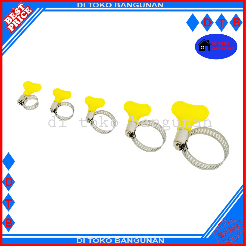 Klem Ring Selang Model Kuping 5/8 - 2 Inch