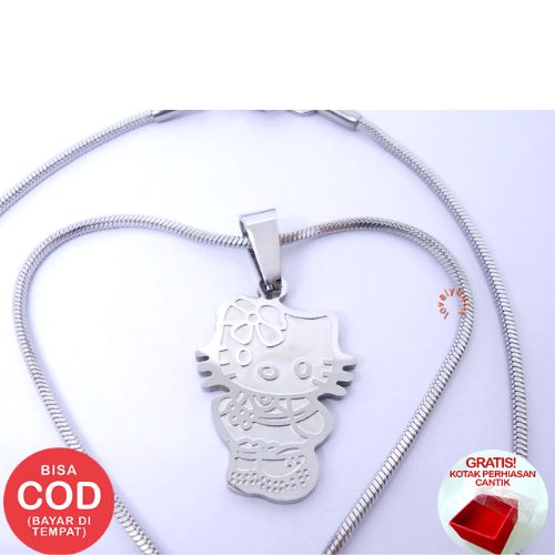 Lovelybutik - Kalung Titanium Anti Karat Anak Kecil Perempuan Model Fashion Terbaru Uk 35 Cm BONUS KOTAK PERHIASAN