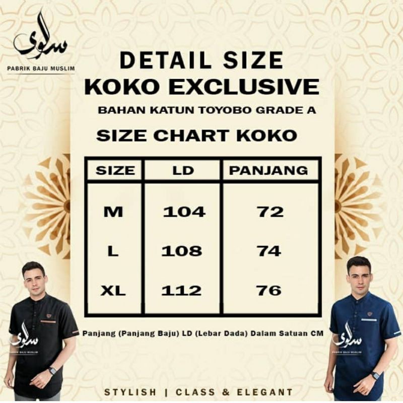 KOKO KURTA TOYOBO KOKO MUSLIM BAJU MUSLIM