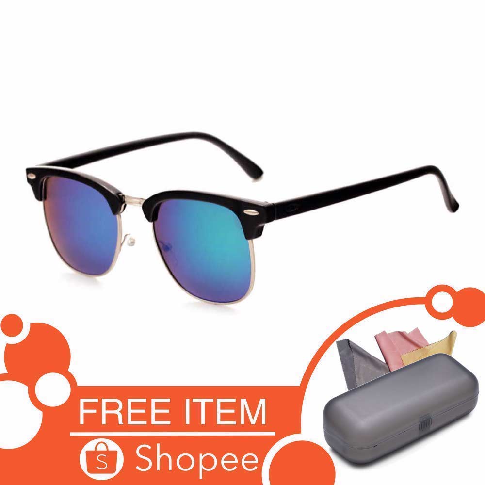 Kacamata UV400 [ Blue-X ] Sunglasses Pria &amp; Wanita Korea - DPS FREE Kotak &amp; Lap