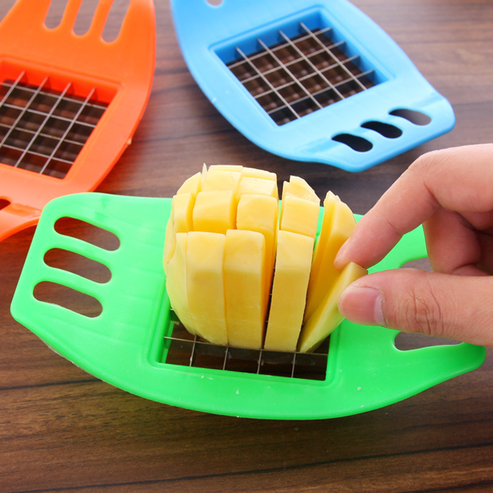 Stainless Steel French Fry Potato Chip Cutter Chopper  / Carrot  Potato Slicer Chopper Fries Chips Making Tool Kitchen Accessories