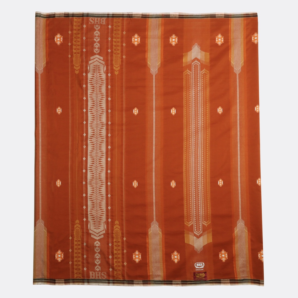 Sarung BHS Gold Excellent Motif Jacquard Gunung Krakatau Coklat Muda // BHS JGK COKLAT