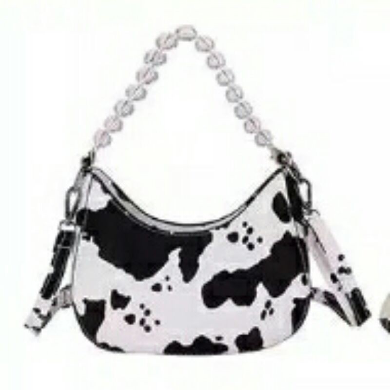 RLY68_TAS SELEMPANG MUTIARA COW MILK _TAS KOREA_TAS BULU _COD