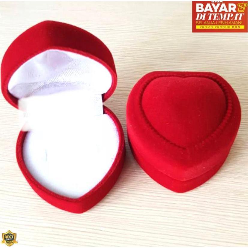 (FREE BOX) CINCIN TUNANGAN COUPLE PASIR BERMATA FREE BOX BENTUK LOVE UKURAN KECIL