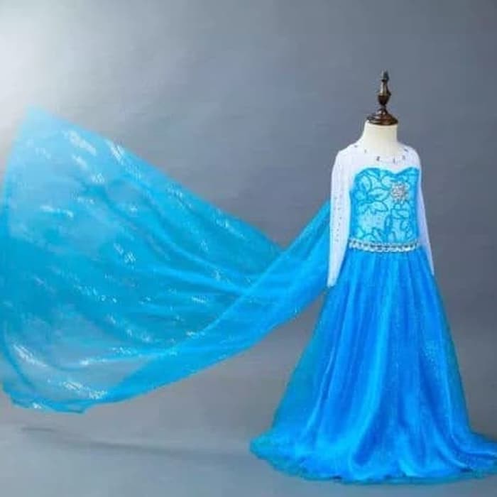 Kostumanak Perempuan Kostum Bajuanak Baju Setelan H35L2  Baju Kostum Anak Frozen Elsa Dress Gaun P