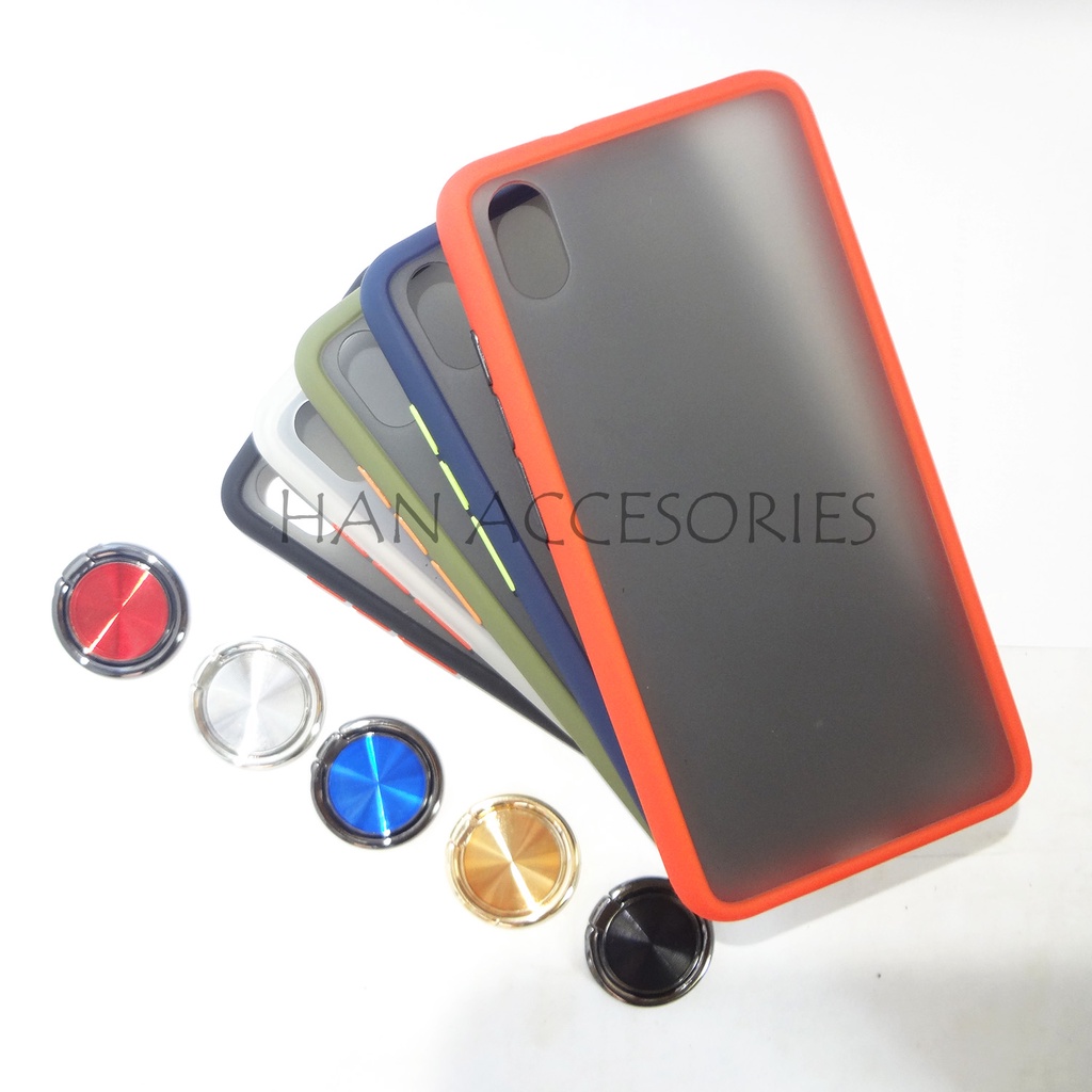 (PAKET HEMAT) Case Fuze Dove + Temperred Glass Xiaomi Redmi 7A/8/8A/8A PRO/9/9A Hardcase / Matte Colour / Case Candy