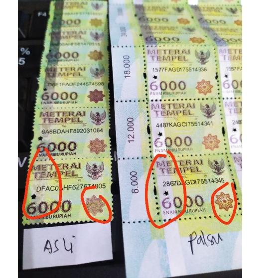 

[IS758] materai meterai kantor pos 6000 asli zxxq410