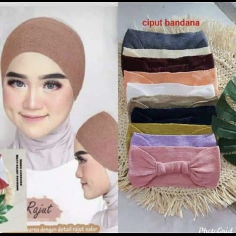 inner rajut bando bandana rajut terbaru bandana pita karet