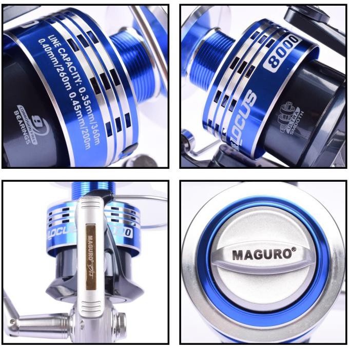 Promo Awal tahun Reel Spinning Maguro Locus 8000 Indonesia Memancing Diskon