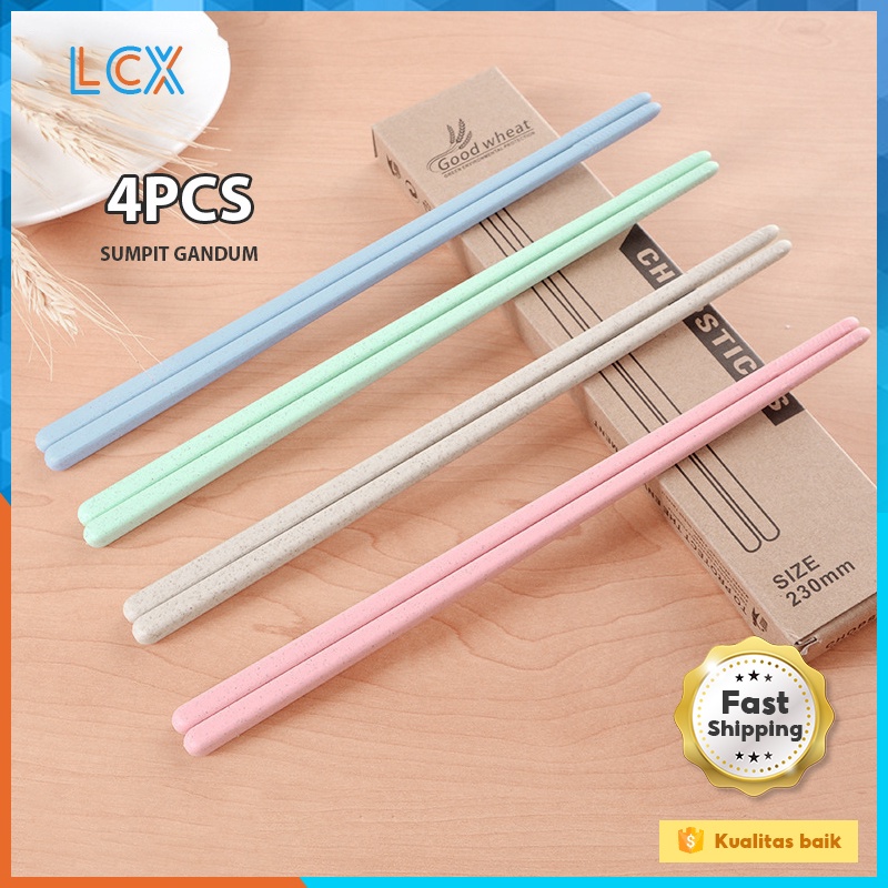 LCX 4Pcs Sendok Garpu Set / Peralatan Makan Sekolah Anak set Souvenir Pernikahan Set VS-74