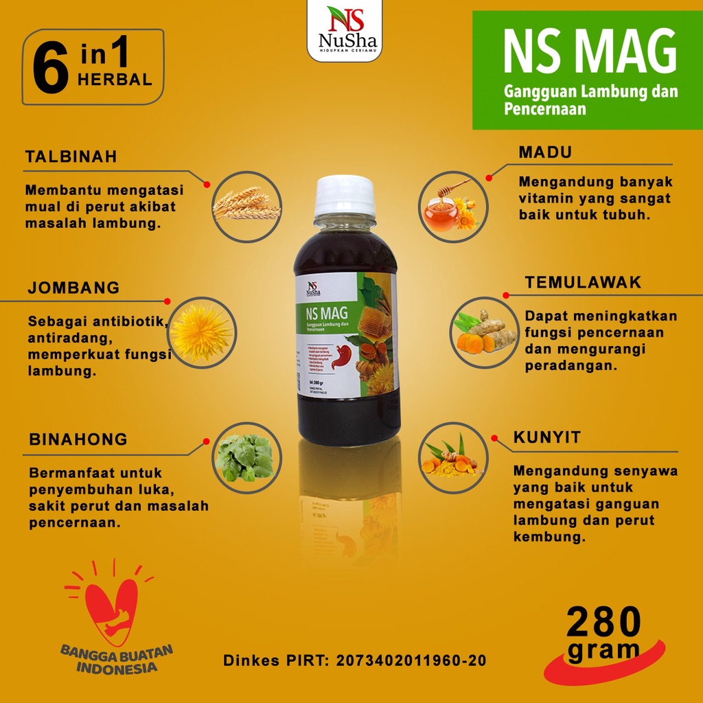 Obat Herbal Asam Lambung NS MAG MADU ASAM LAMBUNG MADU MAAG MADU GERD MADU GANGGUAN LAMBUNG MADU PENCERNAAN 280GR