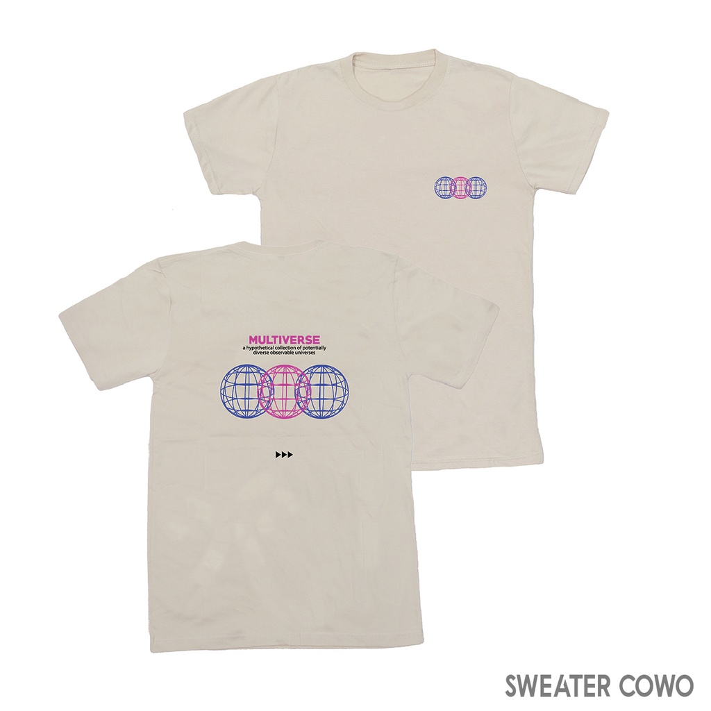 Aviotic Tshirt / Kaos Lengan Pendek MULTIVERSE ( Sablon ) Unisex Pria &amp; Wanita