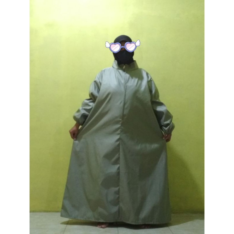 Baju APD fullcover  bahan Taslan Milky Jumbo gamis