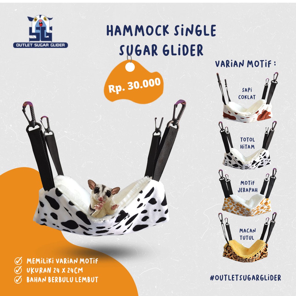 SLEEPING POUCH MODEL HAMMOCK SINGLE SUGAR GLIDER