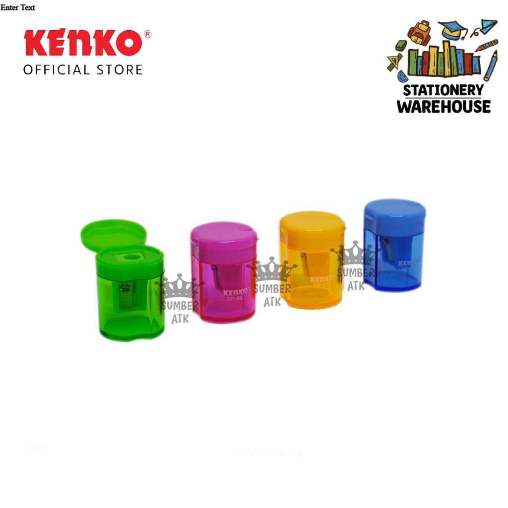 

SHARPENER / RAUTAN KENKO Pensil SP-82 1 Lubang / Pencil - 1 PCS