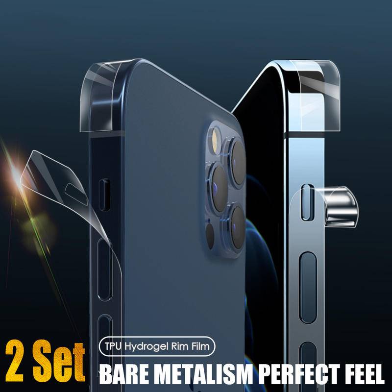 2sets/lot Side Hydrogel Film For iPhone 13 Pro Max Mini 13Pro Max Phone Frame Film Ultra-thin Border Sticker Protective Film