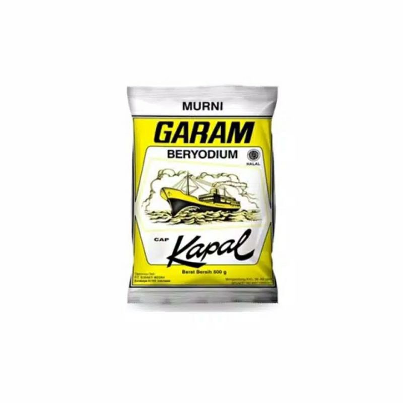 Garam Beryodium Cap Kapal / Berat 500 Gram