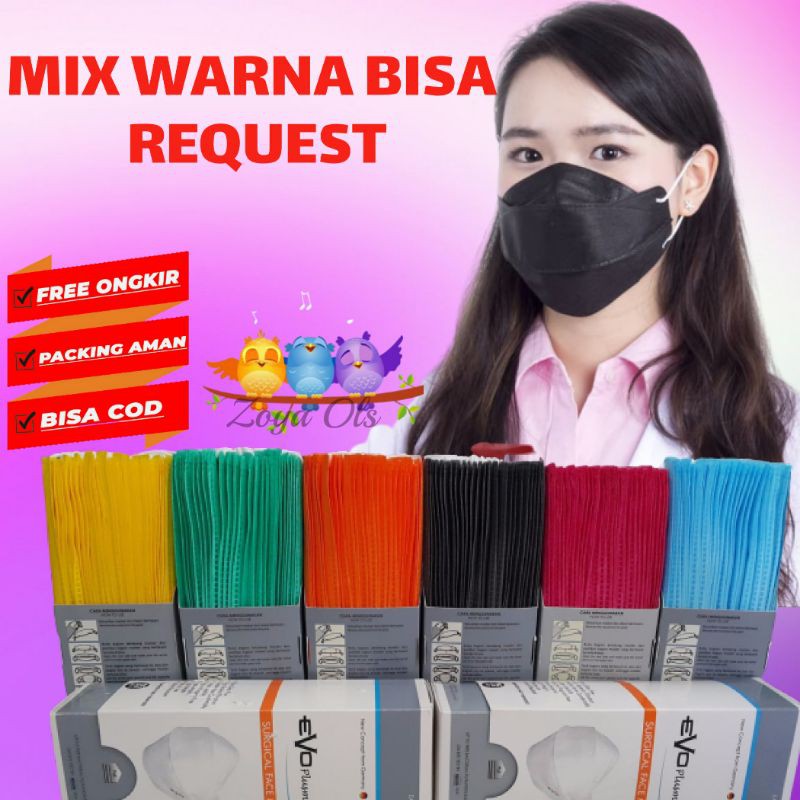 Masker Evo Plusmed 25 Masker Anti Virus  Evo Med+ Plushmed Evoplusmed Surgical Face Mask Original