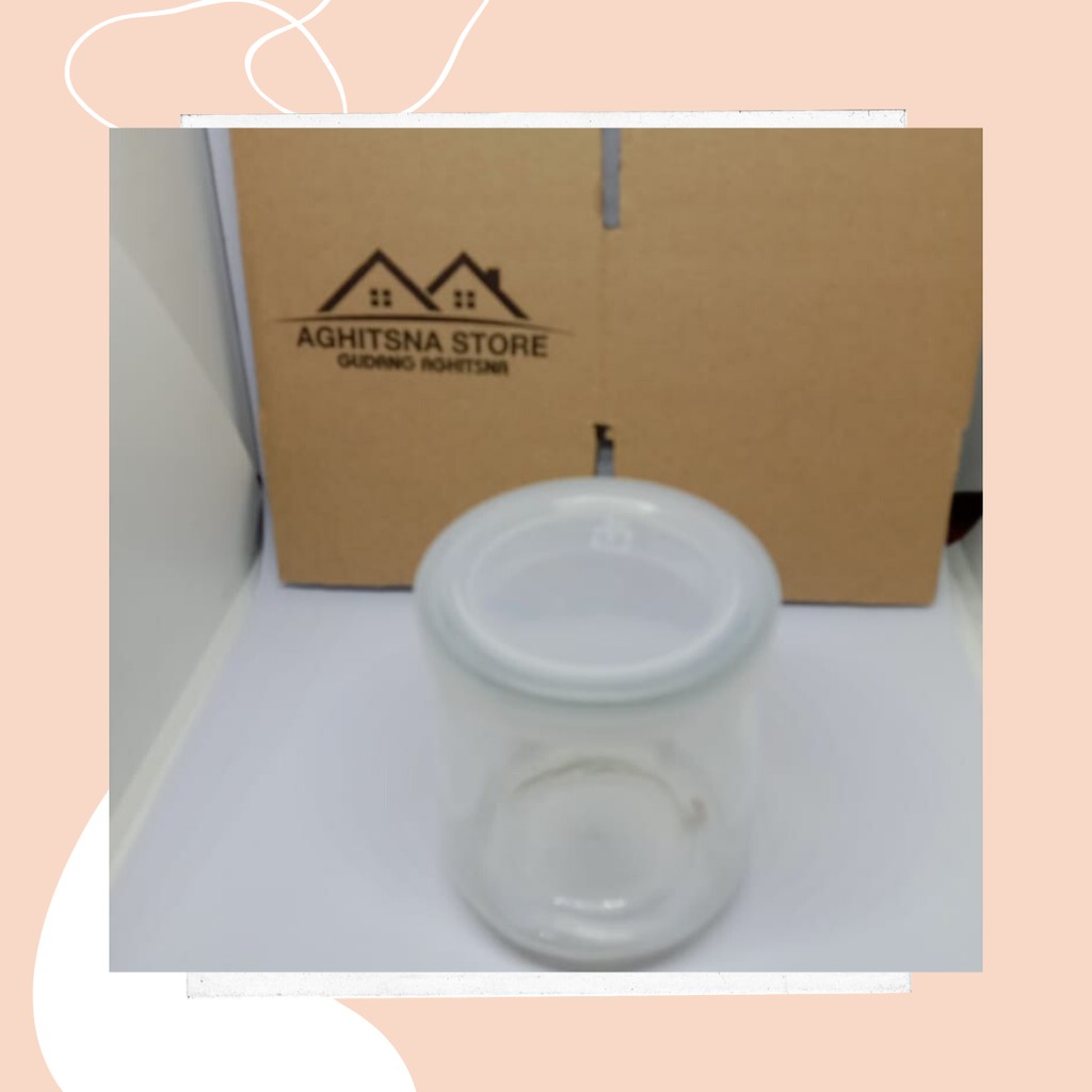 TOPLES JAR KACA 200ML (UKURAN PENDEK) : PUDING / KUE / SELAI