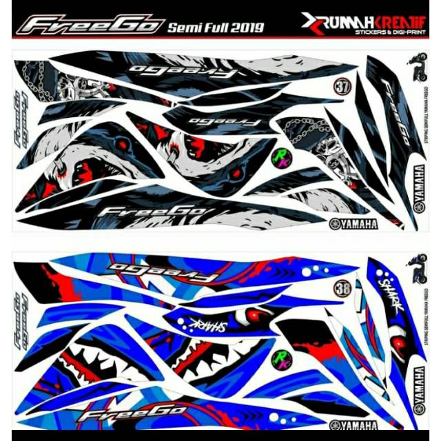 Sticker motor freego shark variasi s