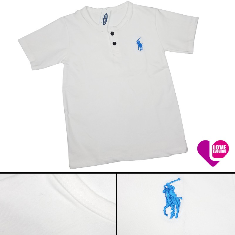 Kaos POLO Bordir Anak Laki Laki / Perempuan RANDOM Ungu Tosca Pink