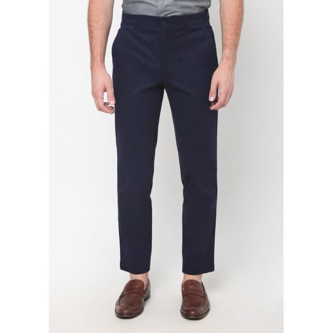 Jack Nicklaus Paisley Celana Panjang Pria Slim Fit Navy