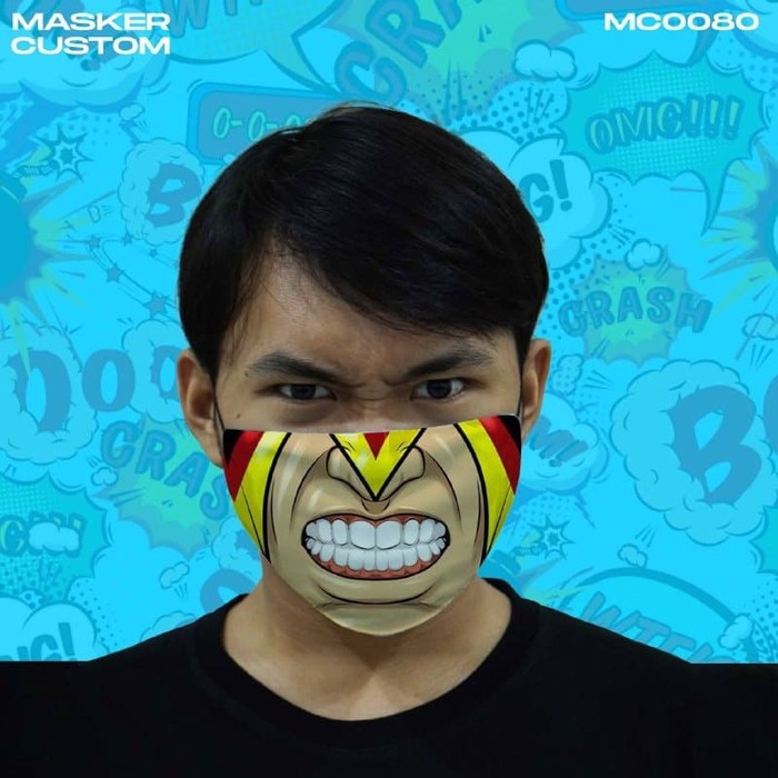Custom Masker Simple Full Print Dewasa