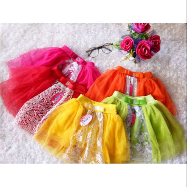 Rok tutu brokat tile rok pendek anak 2 3 tahunan