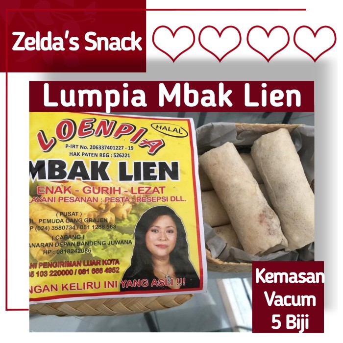 Lumpia Mbak Lien Kemasan Vacum 5 Biji - Lumpia Basah