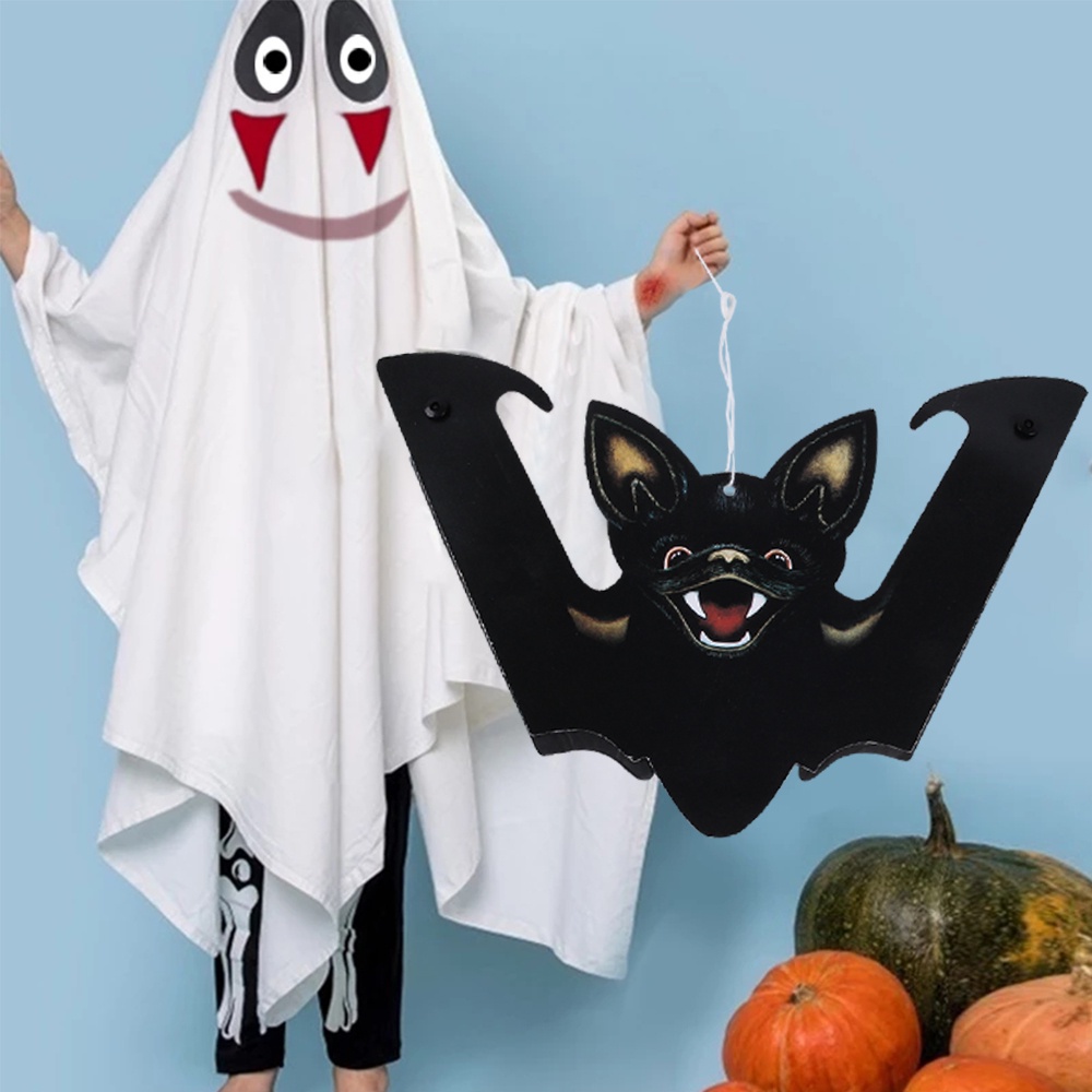 [ Halloween Paper Bat Pendant Hangingdecoration for Home Halloween Festival Party Bar Haunted House ]