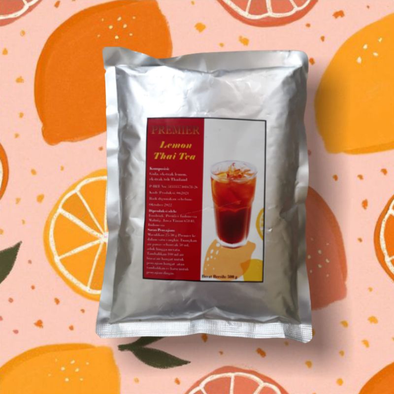 

Minuman Bubuk Instan PREMIER Rasa Lemon Thai Tea 500 gr