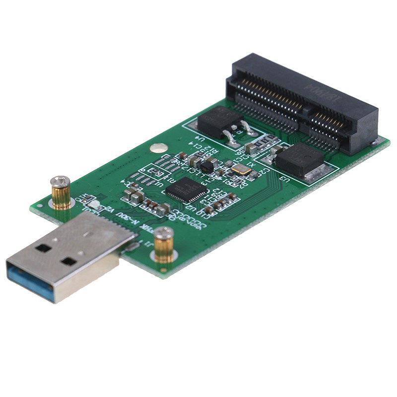 (Ele) 1pc Adapter Card Ssd Pcba Eksternal Mini Usb 3.0 Ke Pcie Msata Warna Putih