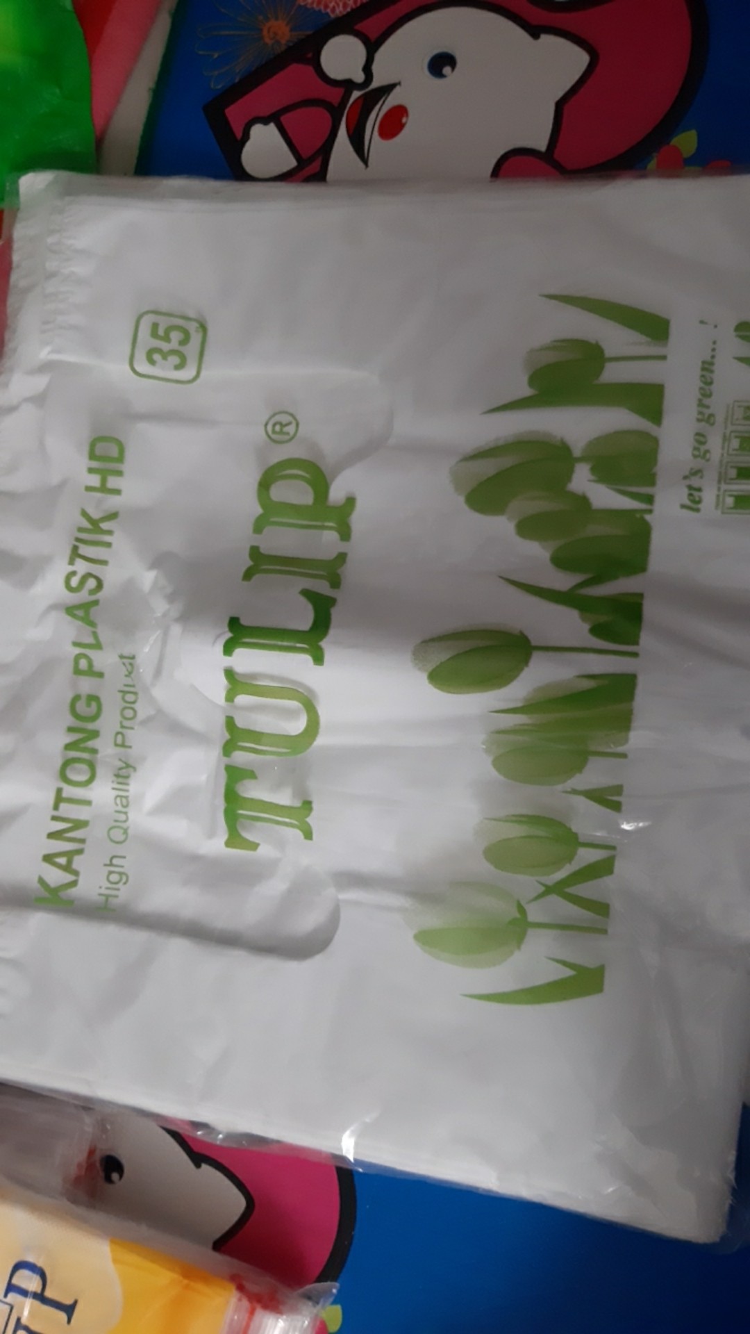 Kantong Keresek Plastik Hd Tulip 35 Tebal Ramah Lingkungan Eco Friendly Kuning Merah Hitam Putih