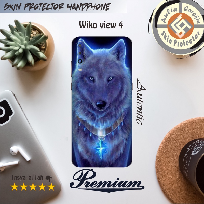 Garskin Hp Wiko View 4 motif wolf - Free custom motif