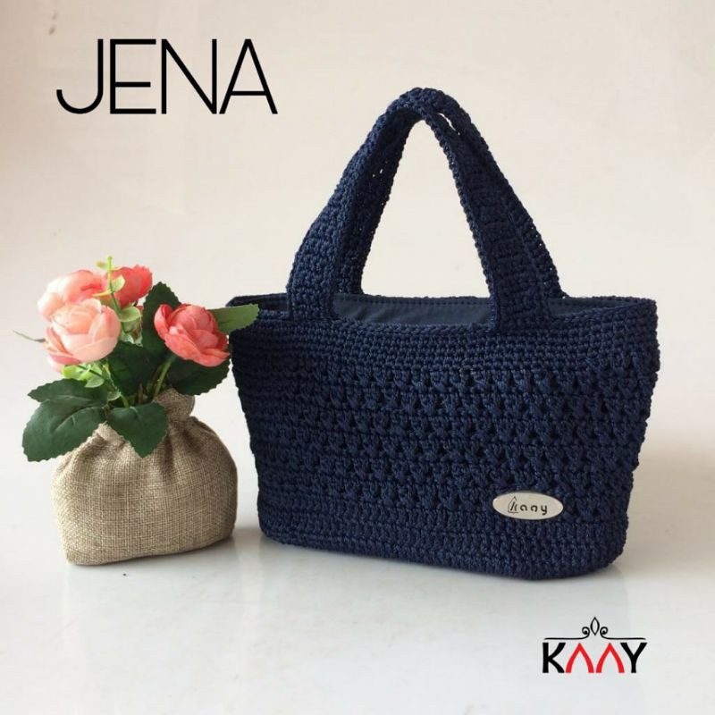 Tas jinjing Jena Rajut Etnik Jogja merk Kaay ORI