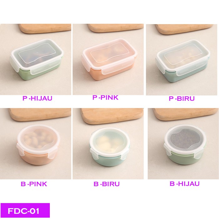 TOKOMUDA persegi panjang Makan Food Storage Box Makanan Mini LD01