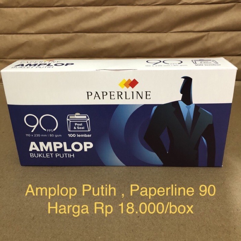 

Termurah! Paperline, Amplop Putih No 90, per box