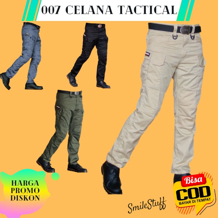 007 Celana Tactical Drill - Celana Panjang Bahan American Drill