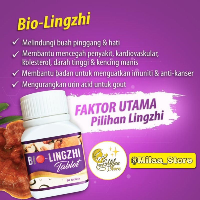 BIO LINGZHI ISI 60 TABLET ASLI 100% ORIGINAL READY STOCK SUPLEMEN KESEHATAN GINJAL DAN HATI