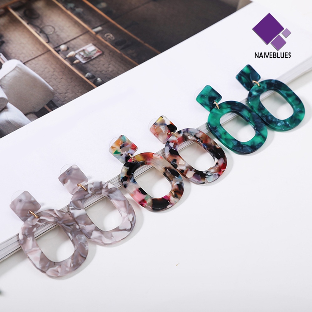 Anting Bentuk Lingkaran Geometris Model Hollow Untuk Wanita